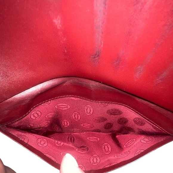 {Cartier Long Bifold Wallet in Bordeaux Burgundy Leather} - Picture 11 of 12